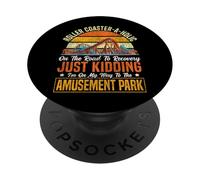 Roller Coaster Retro Vintage Roller Coaster-A-Holic On The PopSockets Adhesive PopGrip