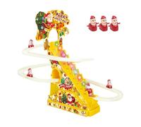 Roller Coaster - Santa Claus Track Slide for Christmas Party Indoor Toy | LED Light and Music Playset with Battery Power, Fun Holiday Decoration and Gift for Kids, ABS Material, 27x15x24cm
