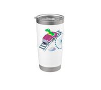 Roller Coaster T Rex Dinosaur Stainless Steel Insulated Tumbler