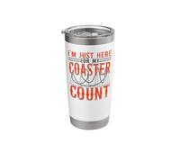 Roller Coaster Vintage I'm Just Here for My Coaster Count Stainless Steel Insulated Tumbler