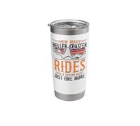 Roller Coaster Vintage Retro How Many Roller Coaster Rides Stainless Steel Insulated Tumbler
