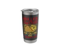 Roller Coaster Vintage Retro Roller Coasters are Calling and Stainless Steel Insulated Tumbler