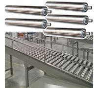 Roller Conveyor Skate Wheel Flow Rail Portable Light-Duty Gravity Conveyor Unpowered Table roller gravity，(Stainless Steel Conveyor Roller Set of 5 2.4" 2" 1.5