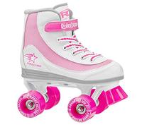 Roller Derby 1978-13 Youth Girls Firestar Roller Skate, Size 12, White/Pink