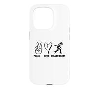 Roller Derby Girl Peace Love Roller Derby Case for iPhone 15 Pro