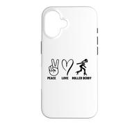 Roller Derby Girl Peace Love Roller Derby Case for iPhone 16