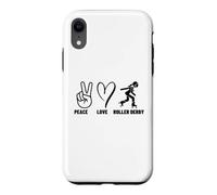 Roller Derby Girl Peace Love Roller Derby Case for iPhone XR
