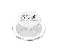Roller Derby Girl Peace Love Roller Derby PopSockets PopGrip for MagSafe