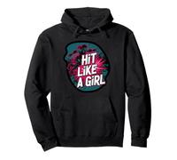 Roller Derby Hit Like A Girl Empowering Skater Design Pullover Hoodie