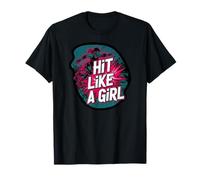 Roller Derby Hit Like A Girl Empowering Skater Design T-Shirt
