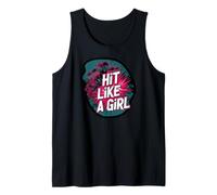 Roller Derby Hit Like A Girl Empowering Skater Design Tank Top