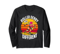 Roller Derby Hits Different Retro Sunset Long Sleeve T-Shirt