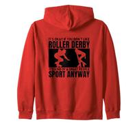 Roller Derby Is For Smart People Funny Roller Derby Player Zip Hoodie