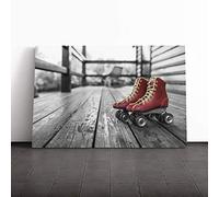 Roller Derby Skates Boots Canvas Print | Gallery Wrapped 30mm Frame Wall Art | 30x20 inches | Ready to Hang | Modern Picture | Living Room Bedroom Lounge Office