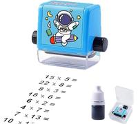 Roller Digital Teaching Stamp - Within 100 Teaching Math Practice Questions, Addition Subtraction Seal Arithmetic Artifact, Reusable Addition and Subtraction Teaching Stamp (Multiplication)