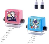 Roller Digital Teaching Stamp - Within 100 Teaching Math Practice Questions, Addition Subtraction Seal Arithmetic Artifact, Reusable Addition and Subtraction Teaching Stamp (Multiplication+Division)
