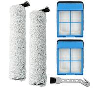 Roller For Brush Filter Compatible with For Bissell For CrossWave For OmniForce 3882 3970F 2 Pack For Brush Rollers + 2 Filters + Cleaning Tool