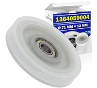 Roller for Drum for Tumble Dryer Ø 71 mm x 12 mm with the Original Code 1364059004 for Electrolux for AEG for Zanussi for Juno for Zanker - Warranty 10 Years - MONTERAL