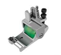 Roller Hem Press Foot for Industrial Sewing Machine Accessories, Adjustable for Edge Guide 0-12.5mm with Smooth Rolling Wheel, Silver Green Metal Presser Foot