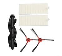 Roller Main Brush and Side Brush Replacement Parts with Washable Filter for AiRROBO P10 Robotic Vacuum Cleaner to Support Efficient Dust Collection