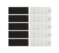 Roller Main Brush Cover Side Brush HEPA Filter Mop Cloth Compatible For ILife A7 A9S/DEXP LF800/Genio Deluxe 500 Robot Vacuum Cleaner Parts (Color : 5 sets hepa filters)