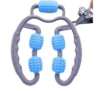 Roller Massager, Multifunctional Handheld 3D 5-Roller Circular Massager, Deep Massage Stimulate Acupuncture Points Relieve Muscle Pain Thin Legs for Women Men Office Workers Athletes Dancer (Blue)