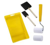 Roller Paint Brush Kit, Mini Edger Brush with Paint Tray, Household Handheld Clean-Cut Paints Tool for Interior Walls & Ceilings