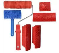 Roller Paint Brush,Pattern Paint Roller,Wood Grain Tool Set, 6Pcs 7 inch Graining Painting Texture Pattern Tools for Wall Room Art Brushes