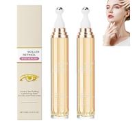 Roller Retinol Eye Serum, Under Eye Cream with Retinol Massage Ball, Visibly Reduce Puffiness and Under Bags, Lightening Dark Circles and Fine Lines, Effectively Removing Wrinkles (2pcs)