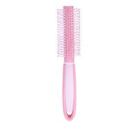 Roller Round Brush With Plastic Handle - Anti-static Curler for Daily Salon Styling, Massaging Scalp, Drying and Curling - Hairdressing Tool for Women and Girls
