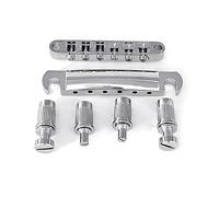 Roller Saddle Bridge and Tailpiece Replacement for 6-String Electric Guitar - Durable Alloy Construction, Smooth Tuning, Easy Installation for Guitar Maintenance, Upgrade by Musicians