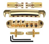 Roller Saddle O Matic Bridge for Electric Guitar Replacement with Big Studs Electric Parts Roller Saddle and Tailpiece for