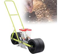 roller seeder, Hand PushManual Farmer Pushes Vegetable Planter Peanut Corn Bean , Adjustable Plant Spacing Spreader(2rows)