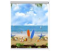 Roller Shade Window Blind 60cm/ 80cm/ 100cm/ 120cm/ 140cm Wide Roller Shade, Blackout Sunblock Window Roll Up Blinds with Pattern, Bathroom Bedroom Kitchen Curtain