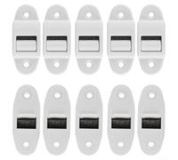 Roller Shutter Guide Rail with Brush Joint and Guide Rollers - 10pcs Set, 40mm Hole Spacing, ABS Material, White