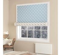 Roller Shutter Insulated Window Cover, 3 Layers Quilting Thermal Window Cover for Winter, Windproof and Sunshade, fit Bedroom Attic RV(Blue,90x120cm/35x47in)
