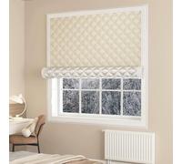 Roller Shutter Insulated Window Cover, 3 Layers Quilting Thermal Window Cover for Winter, Windproof and Sunshade, fit Bedroom Attic RV(Beige,90x120cm/35x47in)