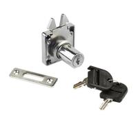 Roller Shutter Lock with Folding Keys and Master Key System J11, Nickel-Plated Surface: 14.01.459-1 for Roller Shutters, Furniture Sliding Door