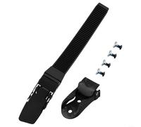 Roller Skate Energy Strap Replacement Kit With Strong Iron Buckle For Inline And For Quad Skates Includes Screws Nuts Black Pvc Long Clip Style Accessory(Long clip)