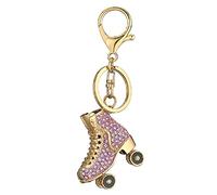 Roller Skate Keychain for Women, Cute Roller Skates Key Chain for Girls, Sparkling Ice Skate Key Ring, Funny Shoe Keychains, Purple Roller Skate Keyring, Rhinestone Roller Skate Keychain Accessories