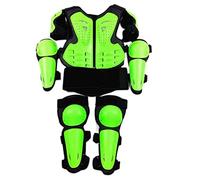 Roller Skate Pads, Motorcycle Body Armour for Kids Body Armour Vest with Knee Pad & Elbow Pad Protective Gear Set Skateboard Accessories, Green, Motocross