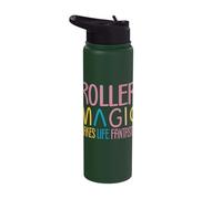 Roller Skate Party Roller Magic Makes Life Skater Stainless Steel Insulated Water Bottle