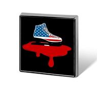 Roller Skate Shoes U.S. Flag Custom Brooch Pin Lapel Pins Tie Suit Dress Accessories Wedding Birthday for Men Women