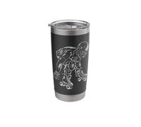 Roller Skater Sketch Stainless Steel Insulated Tumbler