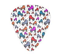 Roller Skates Colorful Unique Guitar Picks With Clear Prints And Multiple Thicknesses