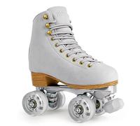 Roller Skates for Women or Men with Height Adjustable Rubber Stoppers Retro Suede Quad Roller Skates for Outdoor and Indoor