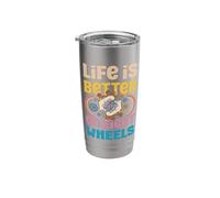 Roller Skates Party Life is Better On Wheels Roller Skates Stainless Steel Insulated Tumbler