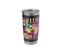 Roller Skating 7th Birthday Girl Rollin Into 7 Awesome 2017 Stainless Steel Insulated Tumbler