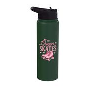 Roller Skating 80s Roller Skater Queen of The Roller Skates Stainless Steel Insulated Water Bottle