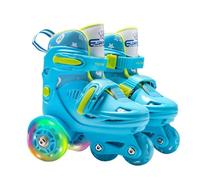Roller Skating Shoes - Size Adjustable Inline Skates, Kids High Elasticity PU Wheels | Secure Closure Smooth Ride For Beginners, Outdoor Fun, For Boys And Girls Ages 2 To 8